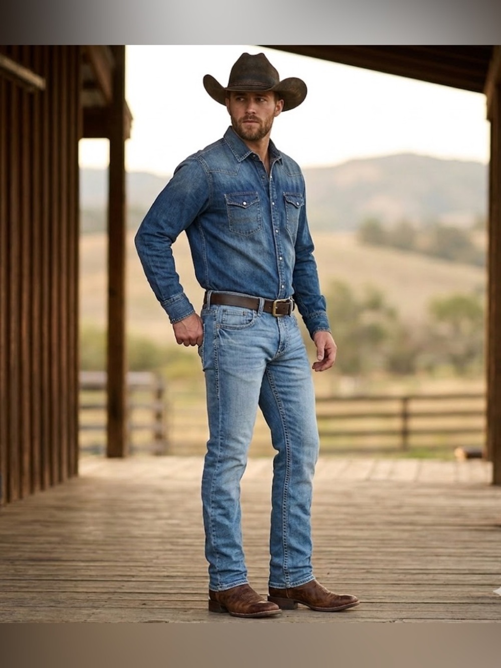 BKE Slim Straight Men’s Jeans in Light Blue Denim